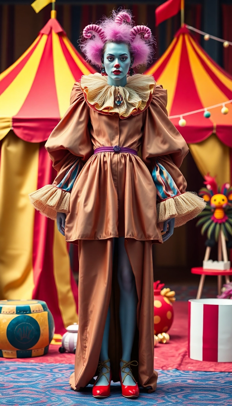 14 Eye-Catching Carnival Festival Dresses That Will Turn Heads All Day! - 4. Twisted Clown Couture