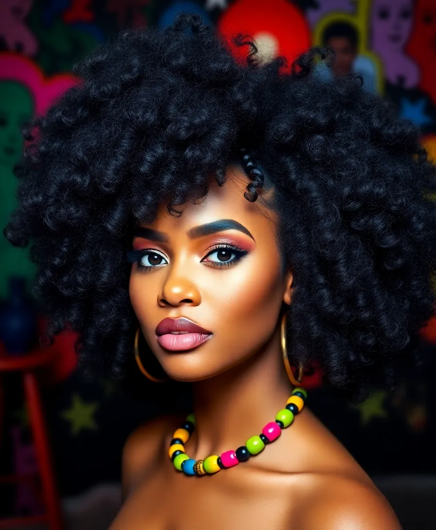 14 Glamorous Lace Frontal Hairstyles for Special Events That Will Wow Everyone (Don't Miss #3!) - 12. Bold and Beautiful Afro