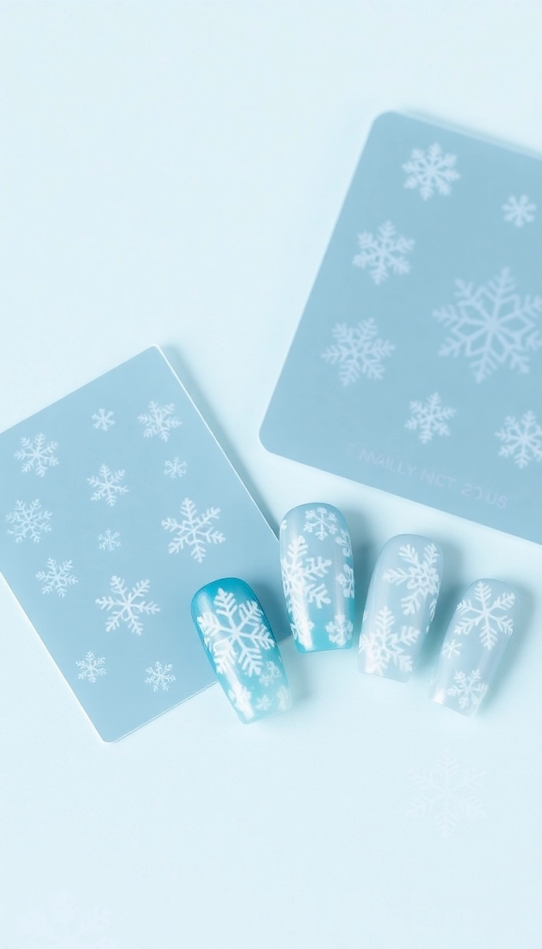 12 Must-Have Christmas Nail Accessories for a Festive Touch! - 9. Snowflake Nail Stencils