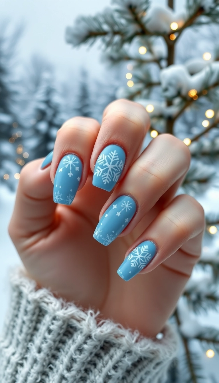 25 Stunning Christmas Dip Nail Ideas That'll Make You the Star of Every Holiday Party! - 2. Frosted Winter Wonderland