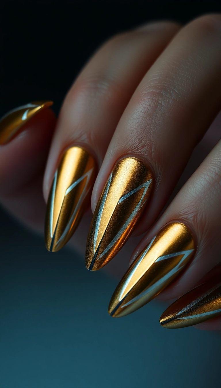 21 Easy New Year Nail Art Ideas That Anyone Can Master! - 3. Bold Metallics