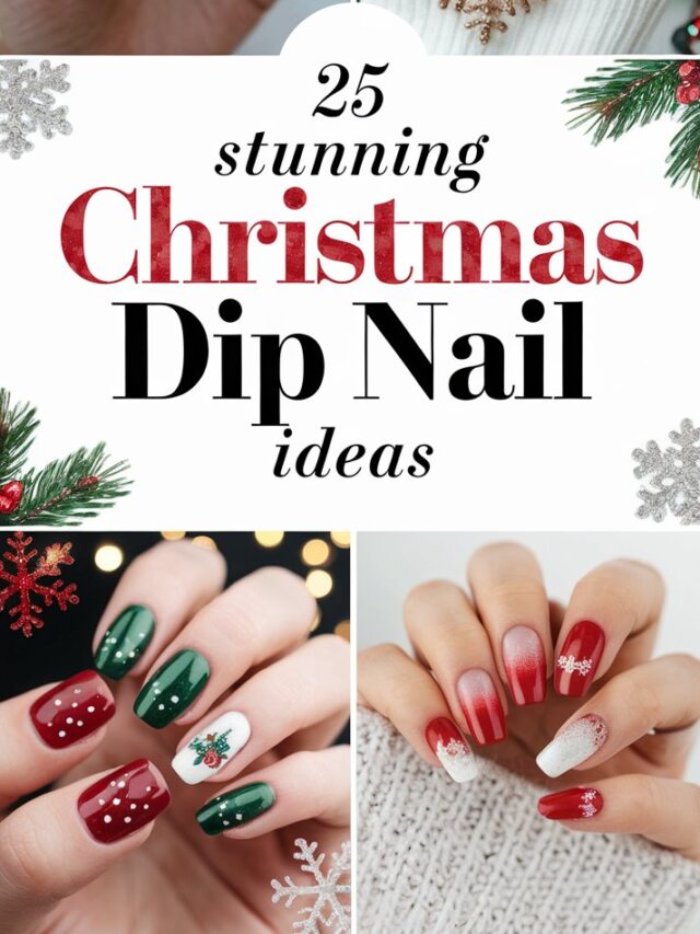 25 Stunning Christmas Dip Nail Ideas That’ll Make You the Star