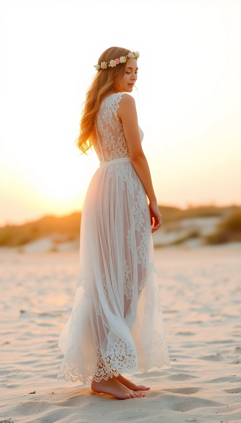 21 Affordable Vintage Wedding Dresses Under $500 That Look Like a Million Bucks (Don't Miss #13!) - 1. Bohemian Lace Delight