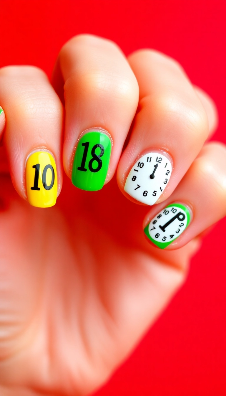 21 Easy New Year Nail Art Ideas That Anyone Can Master! - 5. New Year Countdown