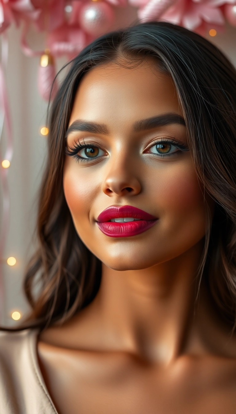 10 Stunning Christmas Makeup Looks That Will Steal the Show This Season! - 4. Bold Berry Lips