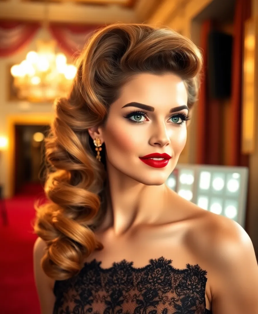 14 Glamorous Lace Frontal Hairstyles for Special Events That Will Wow Everyone (Don't Miss #3!) - 6. Vintage Hollywood Waves