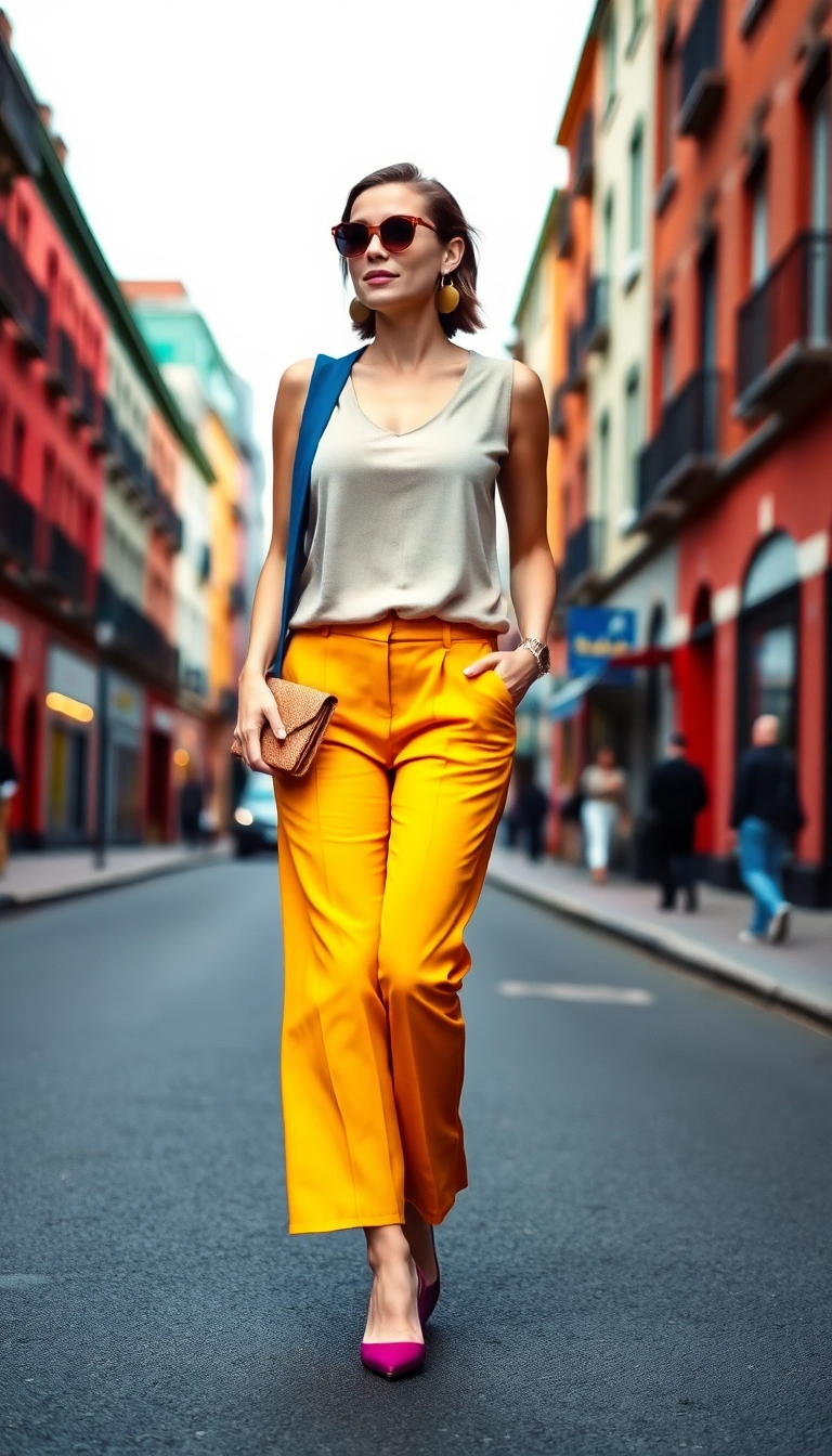 21 Fresh Spring Outfits That'll Brighten Your Wardrobe in 2025! - 18. Brightly Colored Trousers