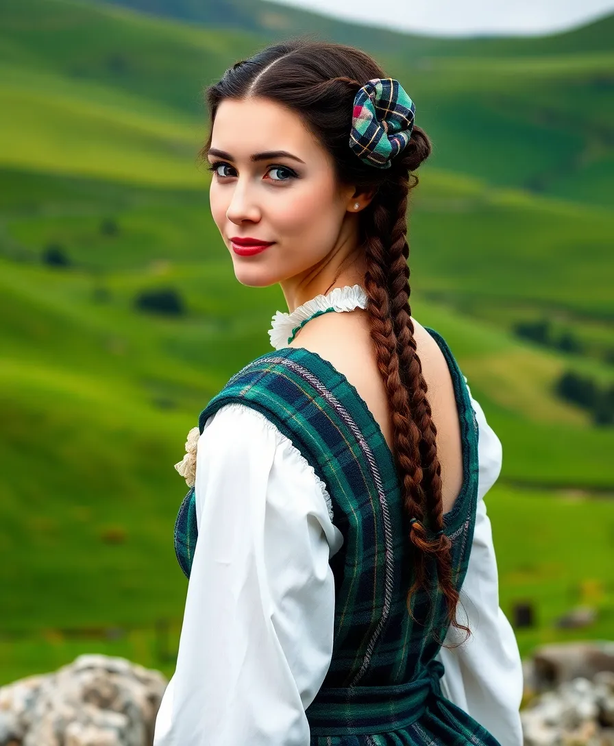 19 Cultural Exotic Hairstyles to Celebrate Your Roots (In Love with #10!) - 13. Scottish Plaid and Braids – A Touch of Tradition