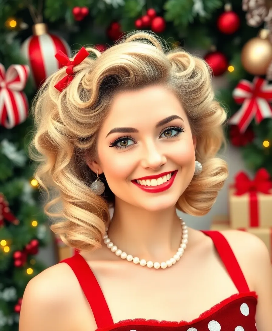 18 Quick and Easy Holiday Hairstyles Perfect for Last-Minute Parties! - 18. Quick Pin-Up Inspired Style