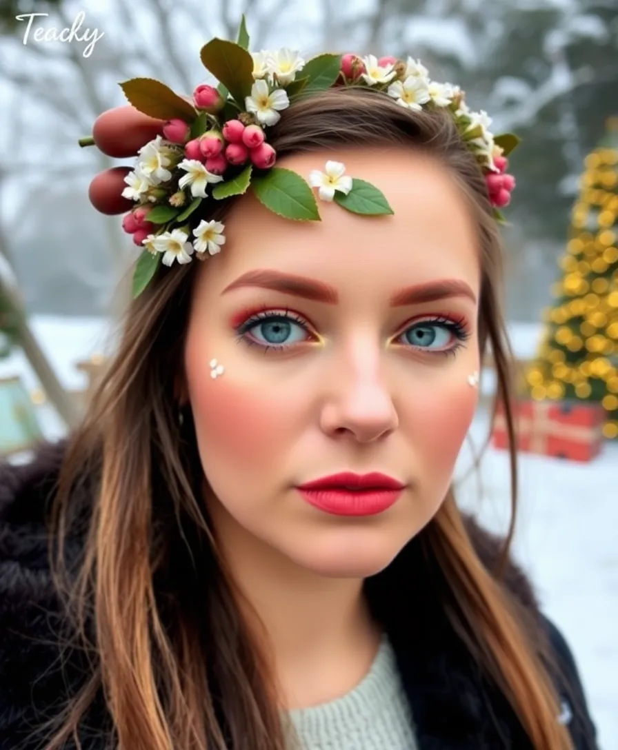 12 Creative Rudolph Makeup Looks That Will Steal the Show (Get Ready for Compliments!) - 12. Nature-Inspired Rudolph