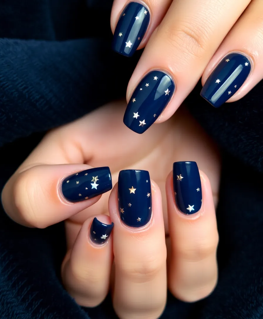 16 DIY January Nail Ideas That Are So Easy, You'll Want to Try Them All! - 8. Starry Night