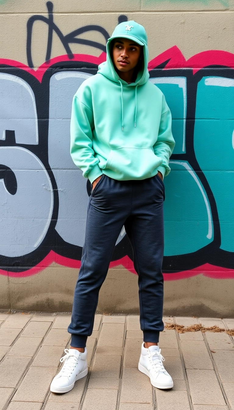 16 Bold Streetwear Color Combos That Will Make You Stand Out in a Crowd! (#3 Is a Jaw-Dropper!) - 13. Mint Green and Charcoal: A Modern Twist