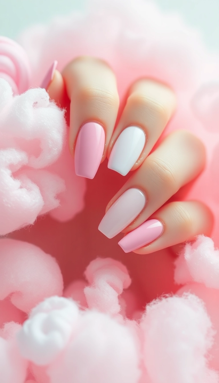 21 DIY Pink Winter Nails That Are So Easy, You'll Want to Try Them All (Don't Miss #8!) - 8. Candy Floss Dreams (Don’t Miss #8!)