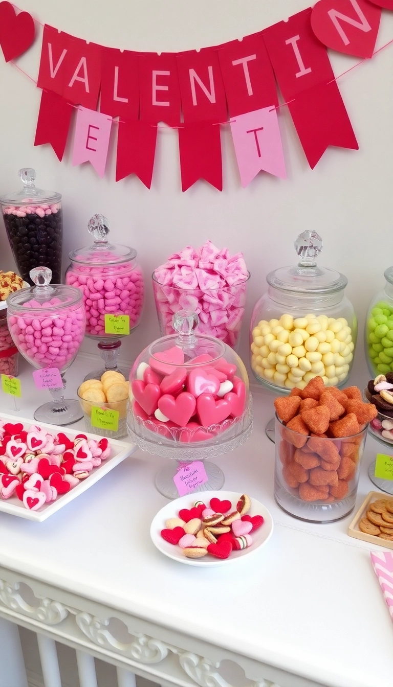 20 Stunning Valentine's Day Aesthetic Ideas That Will Transform Your Home into a Love Nest! - 10. Sweet Treat Stations