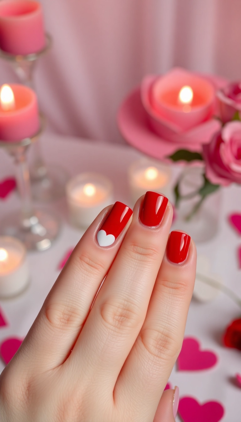 22 Adorable Valentine's Nail Designs That Will Make You Fall in Love! (You Won't Believe #15!) - 1. Classic Red Hearts