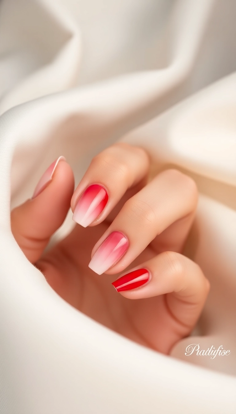 22 Adorable Valentine's Nail Designs That Will Make You Fall in Love! (You Won't Believe #15!) - 5. Ombre Love