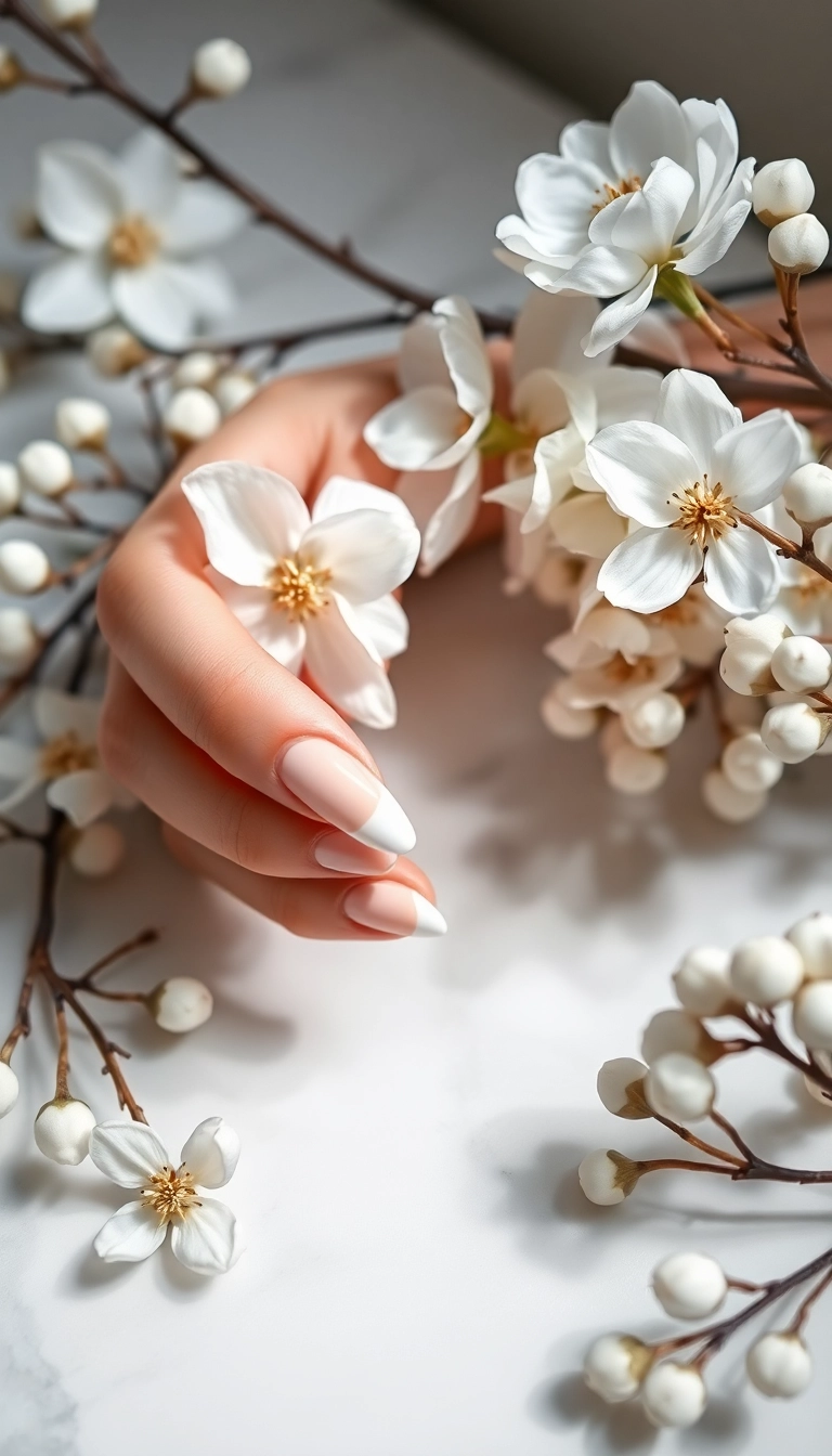 12 Winter Almond Nail Designs You Won't Believe Are So Easy to Create! - 12. Minimalistic White Tips