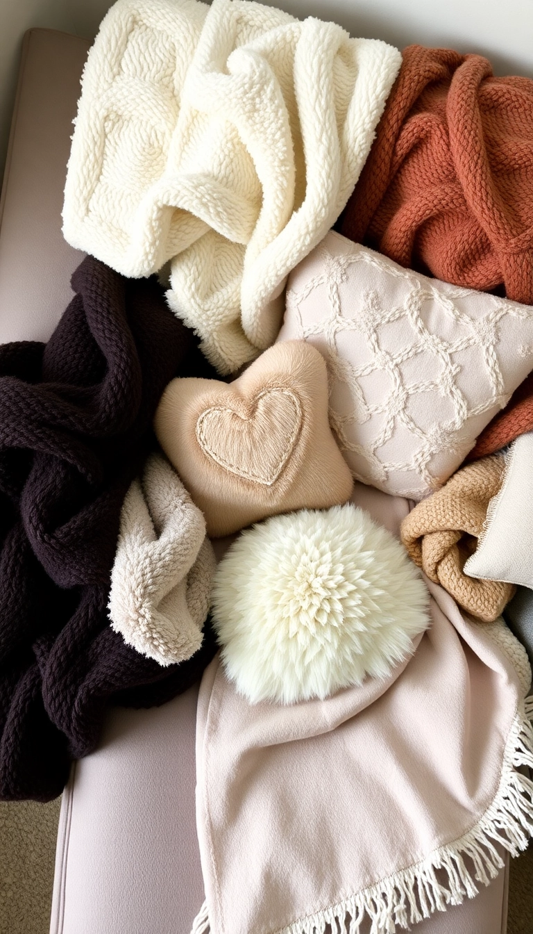 20 Stunning Valentine's Day Aesthetic Ideas That Will Transform Your Home into a Love Nest! - 3. Cozy Throw Blankets