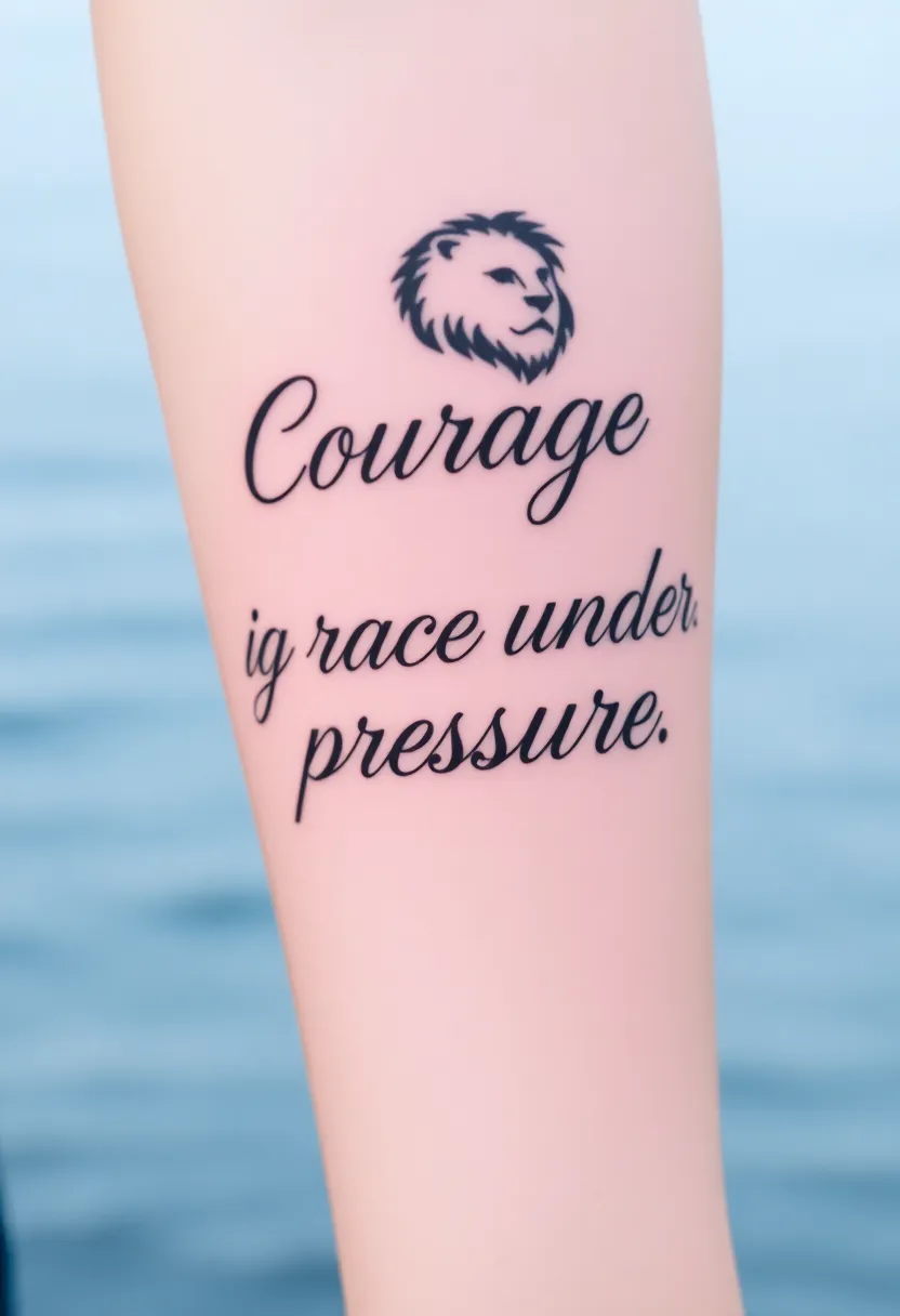 21 Empowering Tattoo Quotes for Women That'll Inspire Your Soul (You Won't Believe #10!) - 15. 'Courage is grace under pressure.'