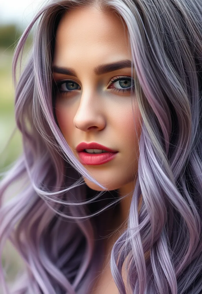 22 Wavy Hair Color Trends You Need to Try This Year (Trust Us, #8 Will Blow Your Mind!) - 1. Soft Lavender Waves