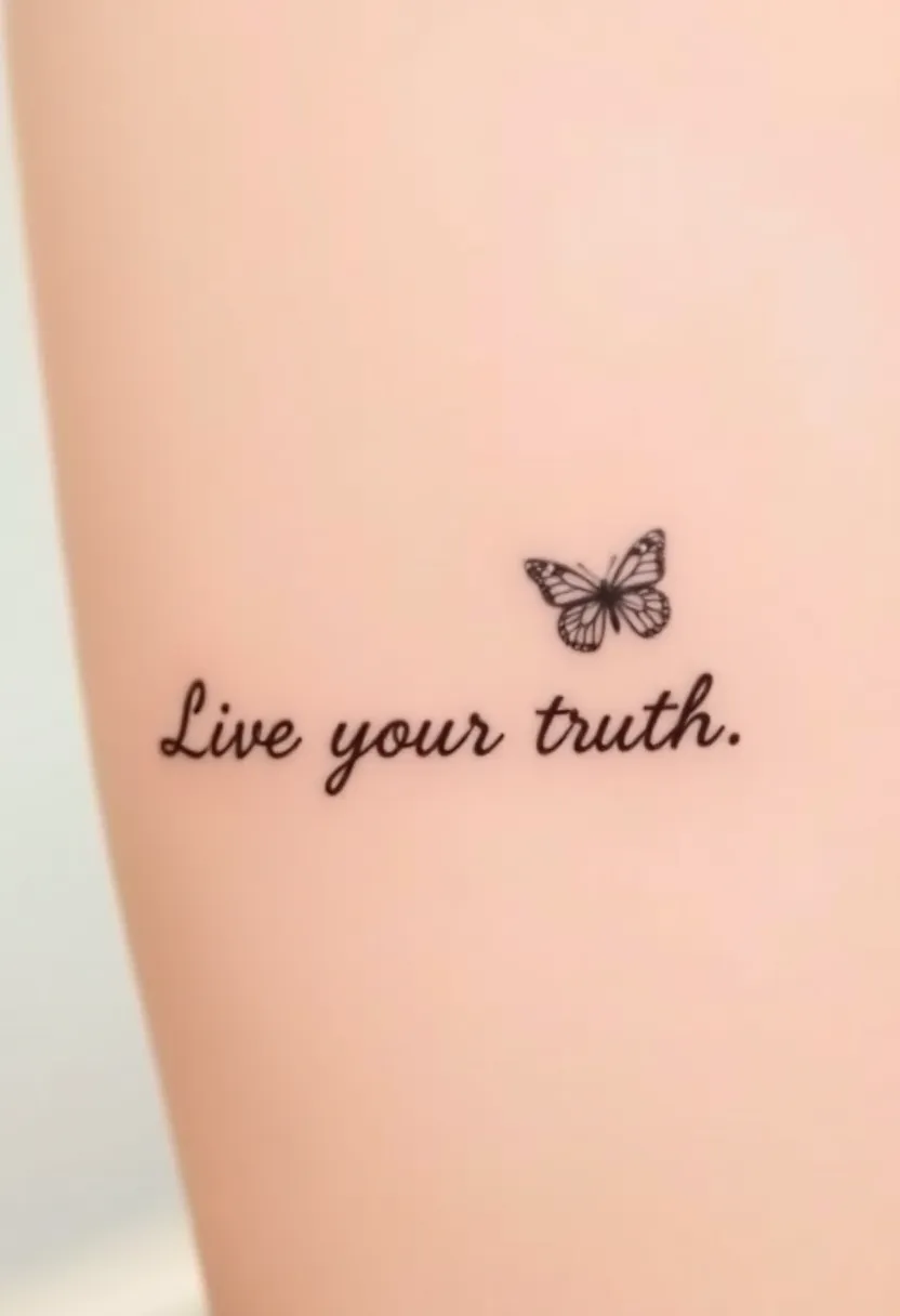 21 Empowering Tattoo Quotes for Women That'll Inspire Your Soul (You Won't Believe #10!) - 16. 'Live your truth.'