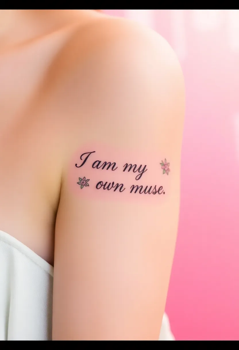 21 Empowering Tattoo Quotes for Women That'll Inspire Your Soul (You Won't Believe #10!) - 6. 'I am my own muse.'