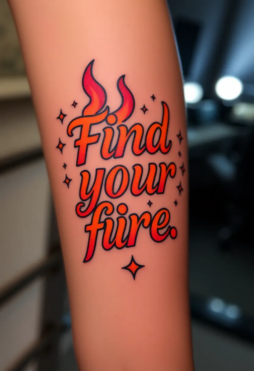 21 Empowering Tattoo Quotes for Women That'll Inspire Your Soul (You Won't Believe #10!) - 20. 'Find your fire.'