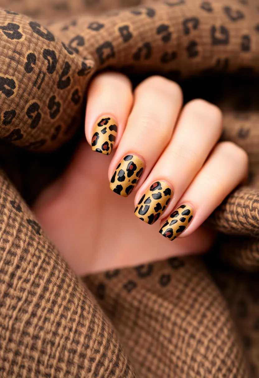 20 Stunning Brown Nails Designs That Will Make You Rethink Your Manicure! - 8. Brown Animal Print