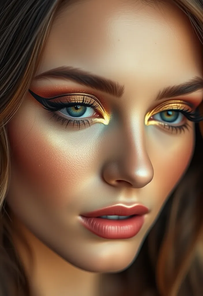 15 Stunning Eye Makeup Looks for Brown Eyes That Will Leave Everyone Speechless! - 5. Golden Goddess