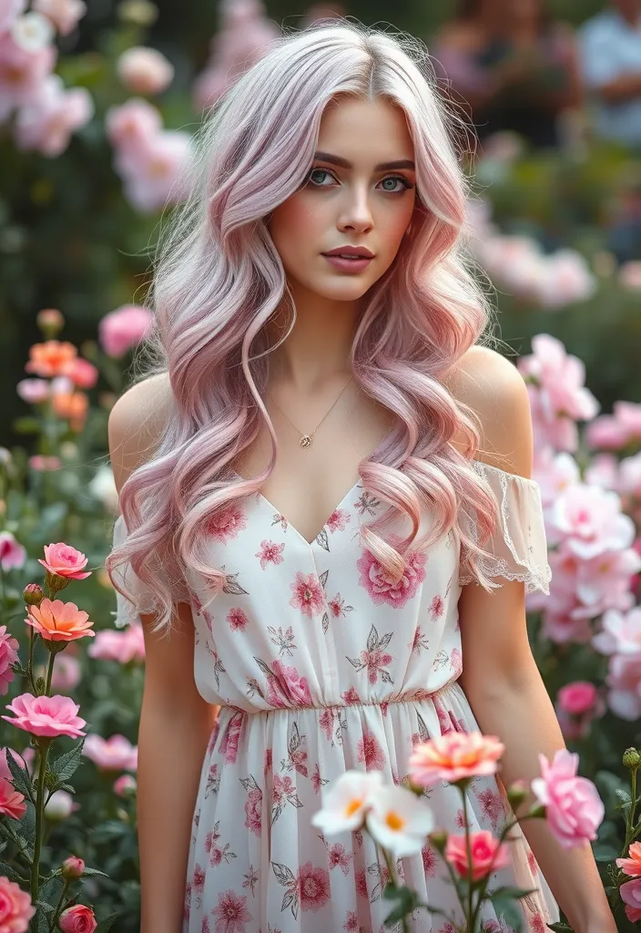 22 Wavy Hair Color Trends You Need to Try This Year (Trust Us, #8 Will Blow Your Mind!) - 4. Pastel Pink Dream