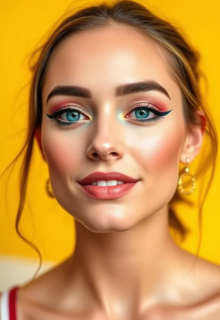 15 Stunning Eye Makeup Looks for Brown Eyes That Will Leave Everyone Speechless! - 12. Colorful Lower Lash Line