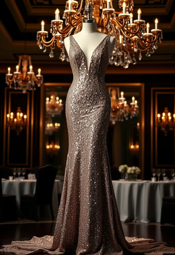 12 Stunning Classy Gowns That'll Make You the Belle of Any Ball! - 3. Glamorous Sequins