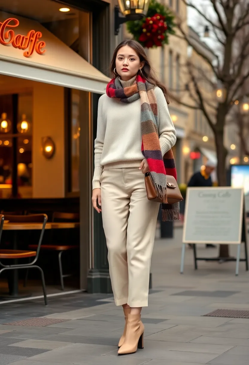 15 Cozy Winter Casual Outfits That'll Make You Want to Stay in Bed All Day! - 8. Mock Neck Sweater & Midi Pants