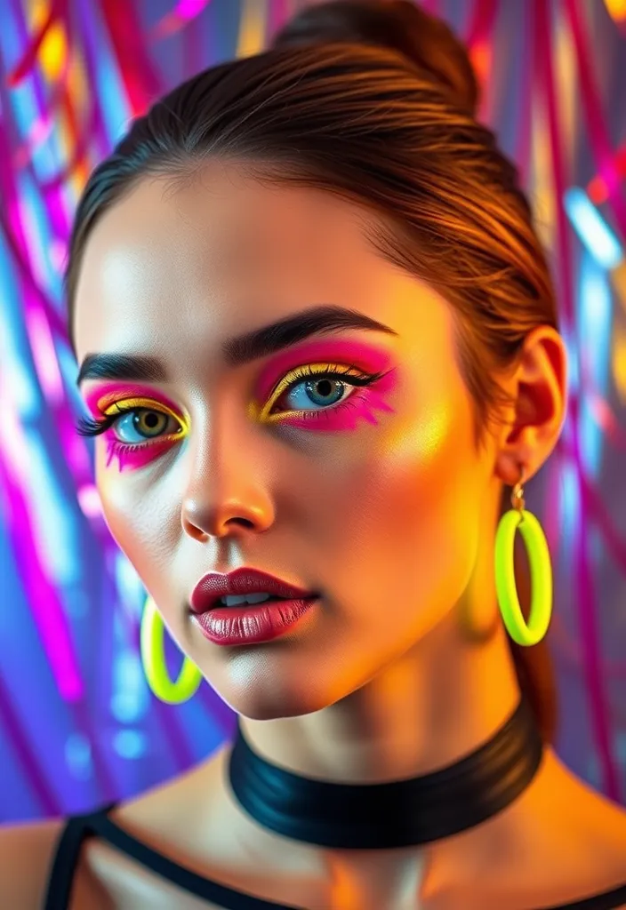 15 Stunning Eye Makeup Looks for Brown Eyes That Will Leave Everyone Speechless! - 7. Neon Accents