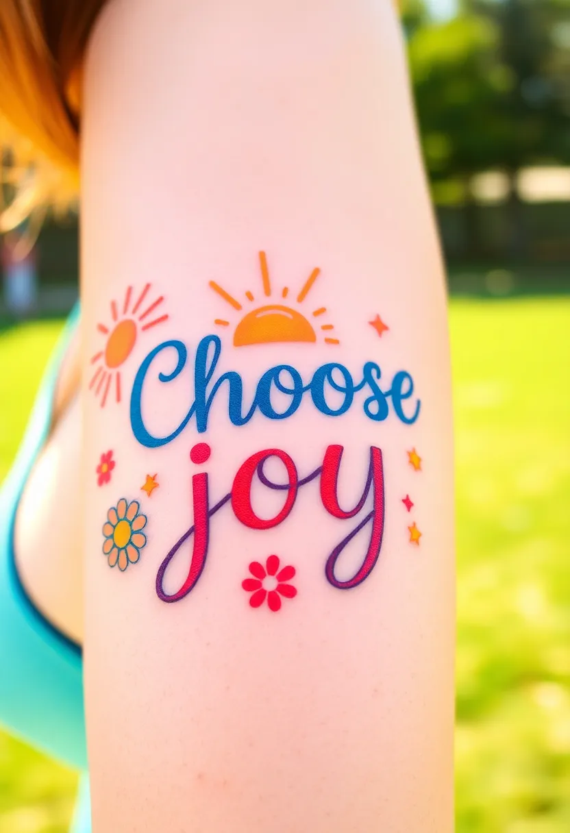 21 Empowering Tattoo Quotes for Women That'll Inspire Your Soul (You Won't Believe #10!) - 17. 'Choose joy.'