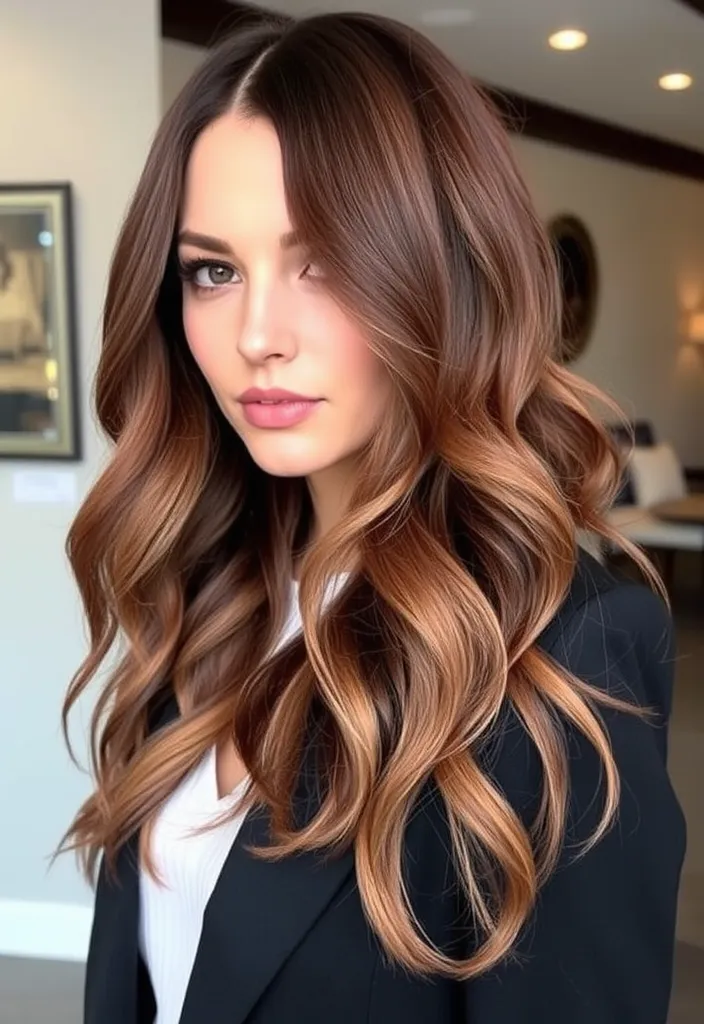 22 Wavy Hair Color Trends You Need to Try This Year (Trust Us, #8 Will Blow Your Mind!) - 21. Warm Plum Balayage