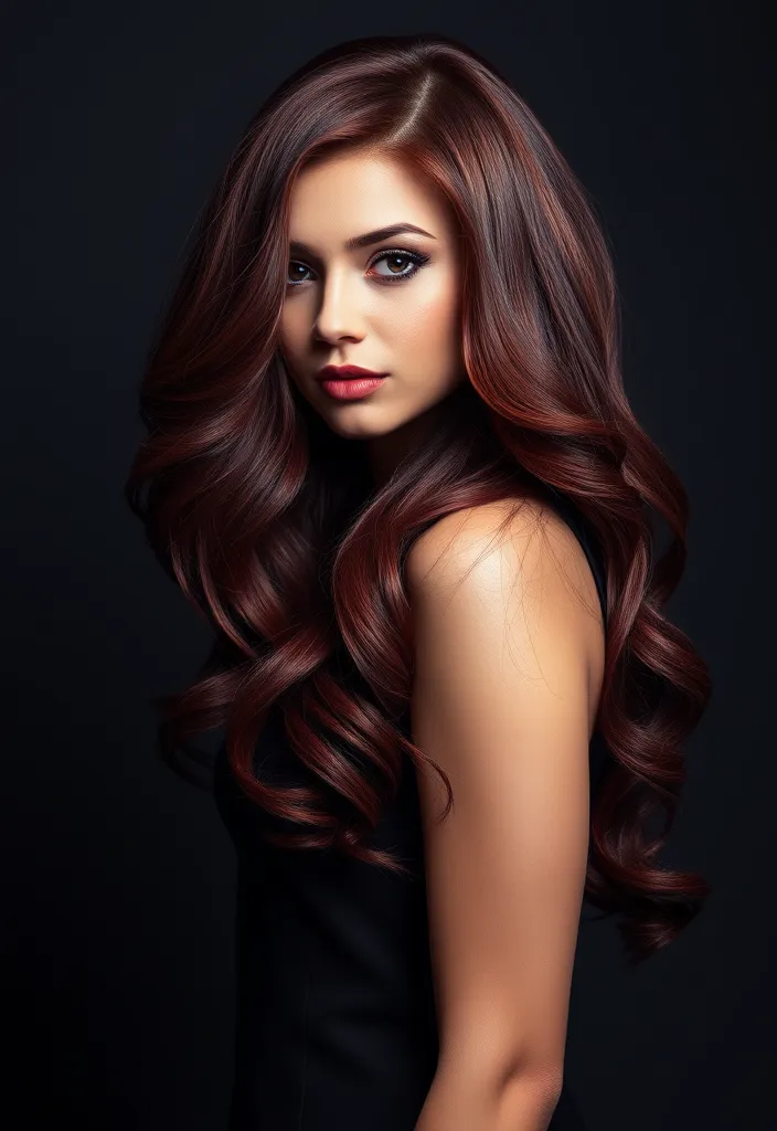 22 Wavy Hair Color Trends You Need to Try This Year (Trust Us, #8 Will Blow Your Mind!) - 3. Bold Burgundy Waves