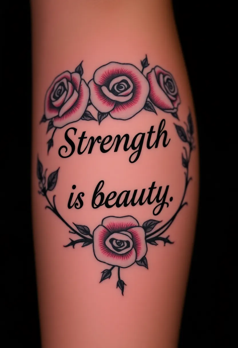 21 Empowering Tattoo Quotes for Women That'll Inspire Your Soul (You Won't Believe #10!) - 7. 'Strength is beauty.'