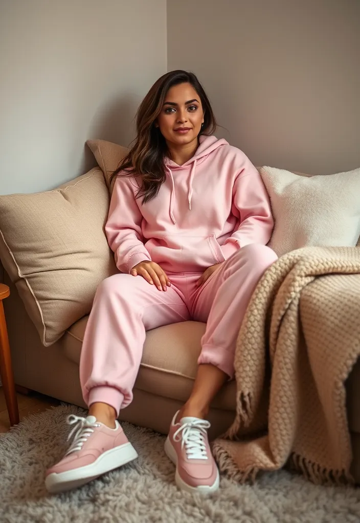 19 Cute and Comfortable Valentine's Outfits That Prove You Can Be Stylish and Cozy (#12 Is a Winner!) - 10. Soft Hoodie and Joggers