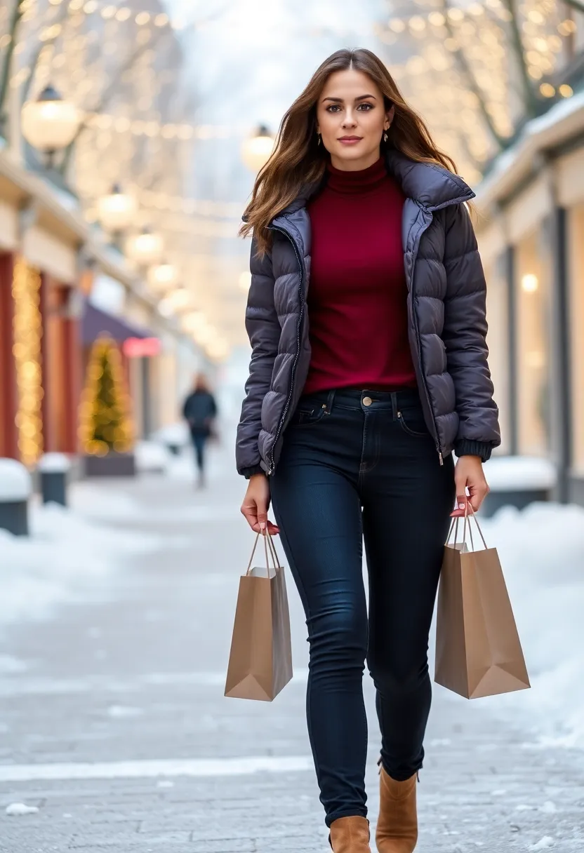 15 Cozy Winter Casual Outfits That'll Make You Want to Stay in Bed All Day! - 5. Thermal Top & High-Waisted Jeans