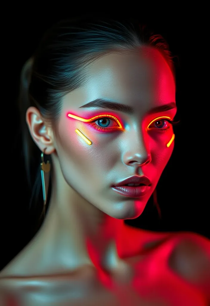 10 New Wave Makeup Looks That Will Make You Stand Out and Turn Heads! - 9. Futuristic Neon Accents