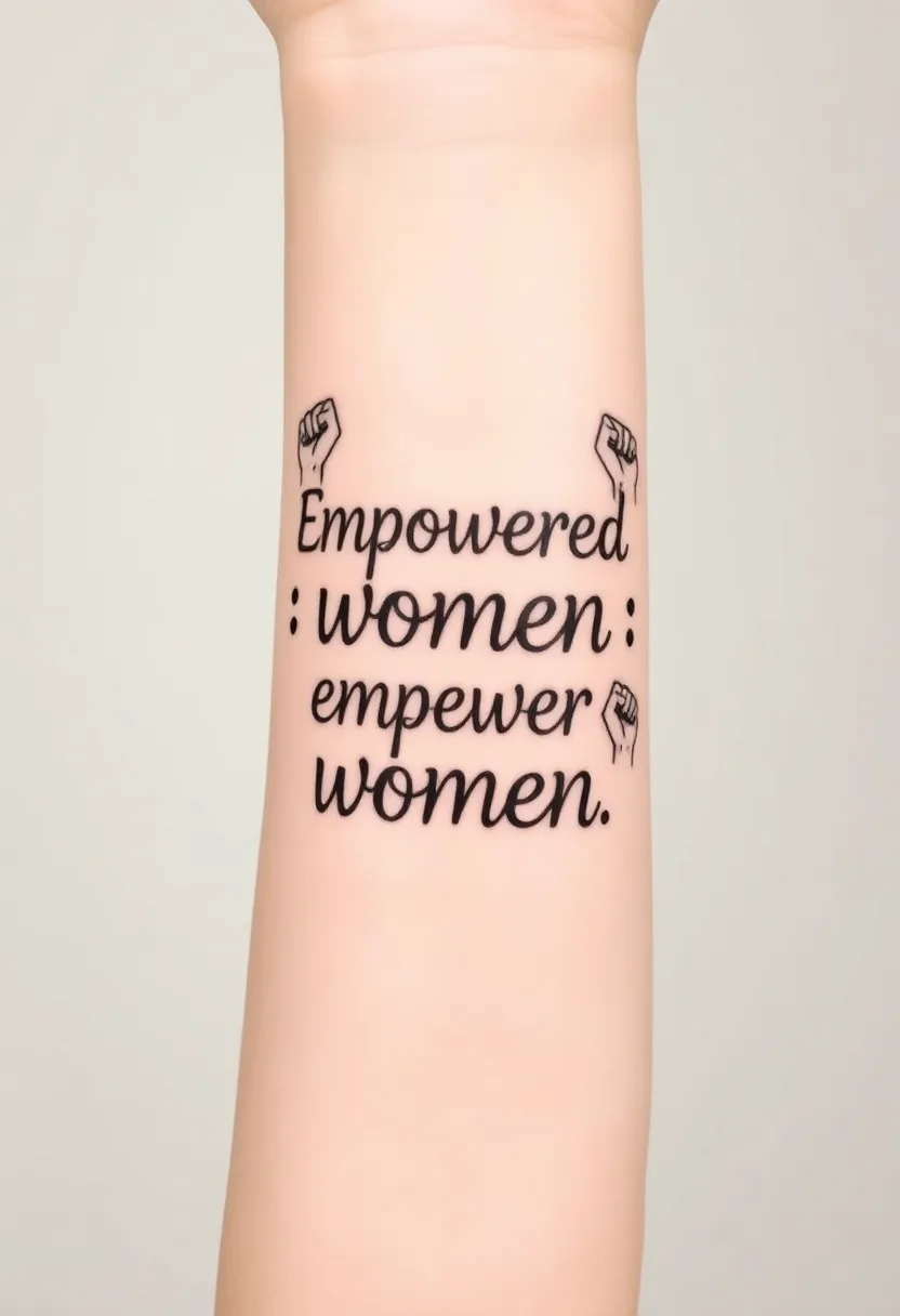 21 Empowering Tattoo Quotes for Women That'll Inspire Your Soul (You Won't Believe #10!) - 2. 'Empowered women empower women.'