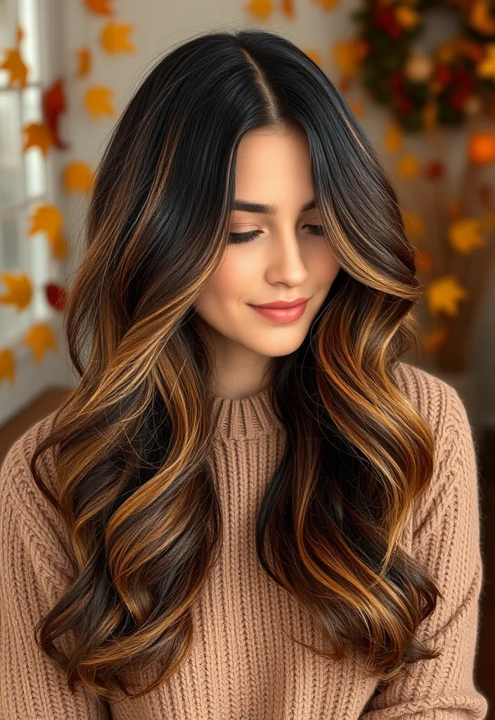 22 Wavy Hair Color Trends You Need to Try This Year (Trust Us, #8 Will Blow Your Mind!) - 9. Caramel Highlights