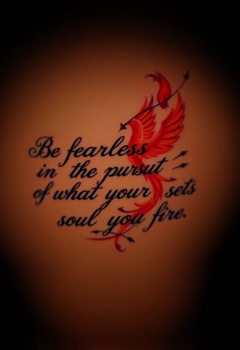 21 Empowering Tattoo Quotes for Women That'll Inspire Your Soul (You Won't Believe #10!) - 3. 'Be fearless in the pursuit of what sets your soul on fire.'