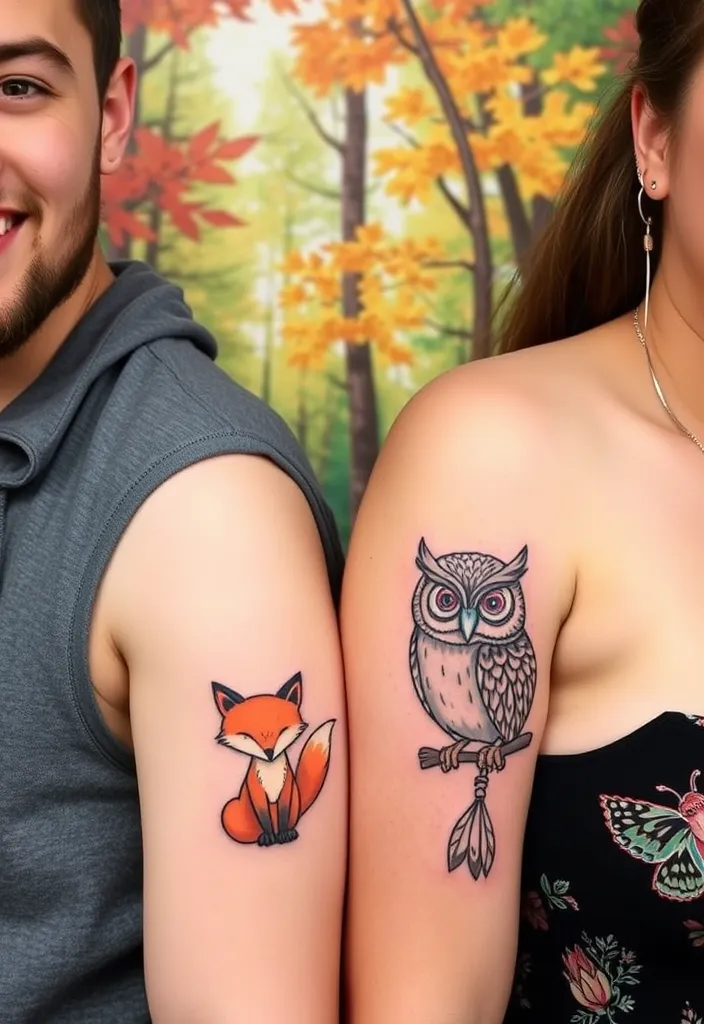 25 Matching Couple Tattoos That Will Make You Say 'Aww!' (You Won't Believe #10!) - 10. Matching Animals