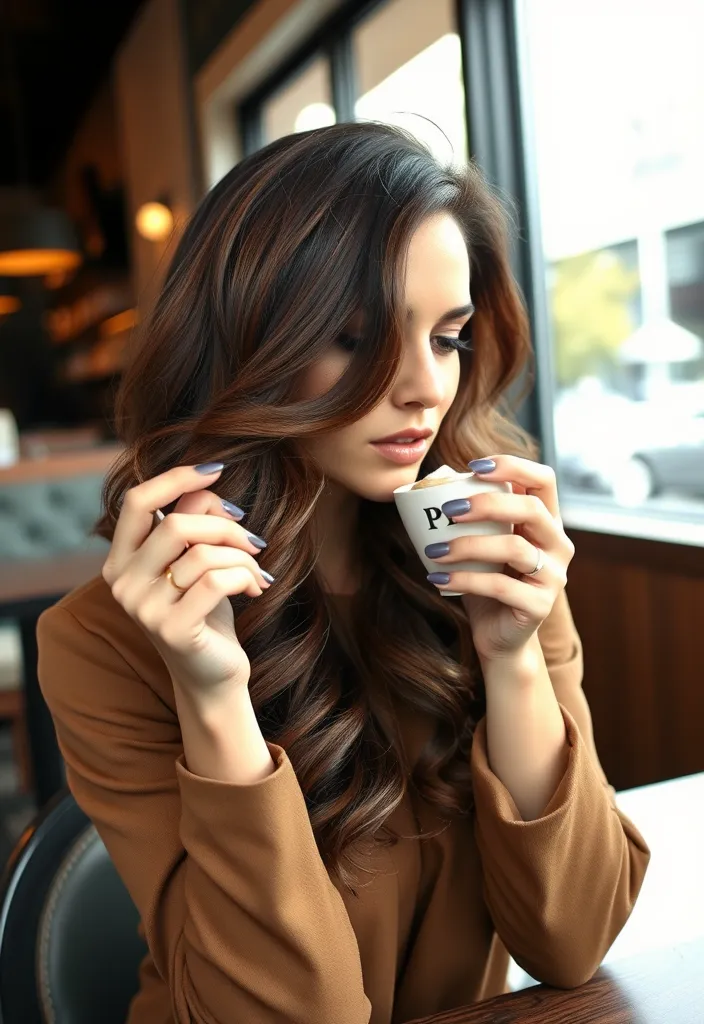 22 Wavy Hair Color Trends You Need to Try This Year (Trust Us, #8 Will Blow Your Mind!) - 14. Rich Espresso Brown