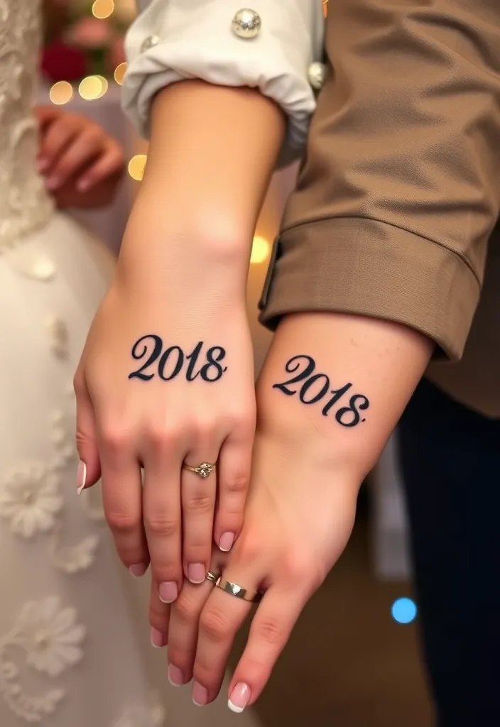 25 Matching Couple Tattoos That Will Make You Say 'Aww!' (You Won't Believe #10!) - 21. Together Forever Dates