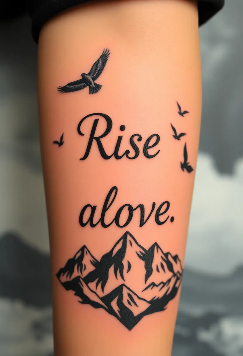 21 Empowering Tattoo Quotes for Women That'll Inspire Your Soul (You Won't Believe #10!) - 18. 'Rise above.'